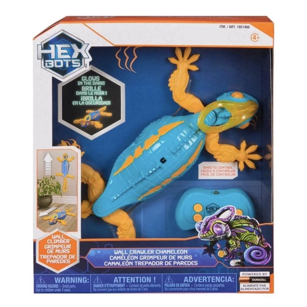 HEX BOTS Wall Crawler Chameleon Rechargeable Remote Control Robot Toy